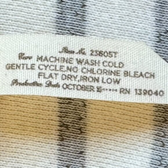 Matilda Jane Classic with a Twist Top Grey and Cream Stripe Lace Trim Drop Cut M - Picture 10 of 10